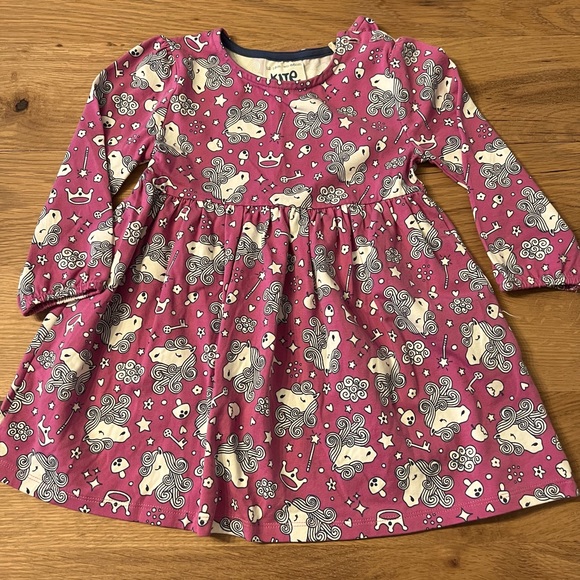 Kite 12-18 purple unicorn dress EUC (possibly nwot). - Picture 1 of 3